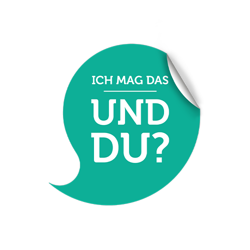 Aufkleber „Und du?“