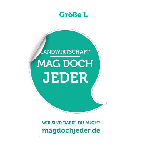 Fahrzeugaufkleber „Wir sind dabei!“ linksseitig