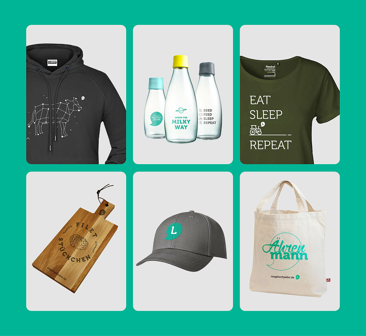 Produkte des Online-Shops von MAG DOCH JEDER Landwirtschaft Werbeartikel Landwirtschaft Shirts Caps mit Aufdrucken und Motiven