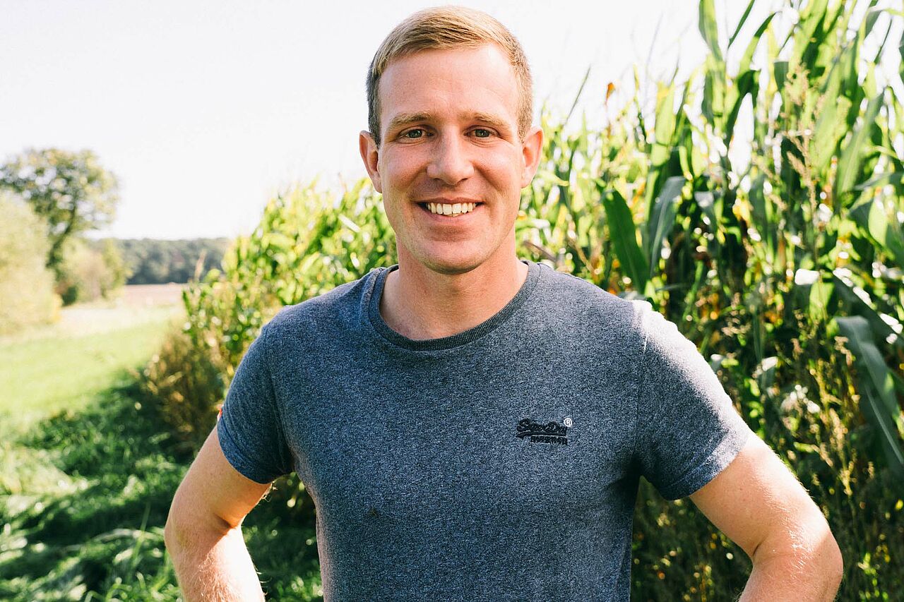 Landwirt Alex Kleuter betreibt eine Biogasanlage